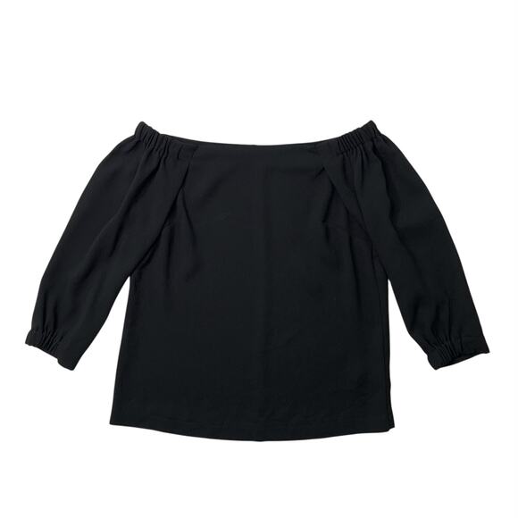 Babaton Blouse Womens XS Extra Small Black Rodrigo Off Shoulder Half Sleeve - Picture 1 of 11